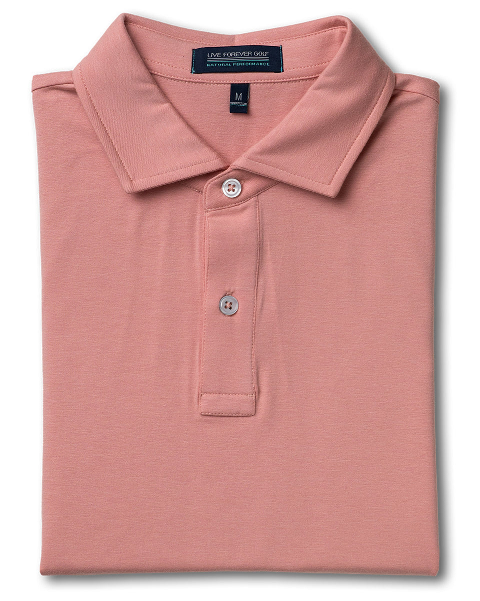 Soft Landing Natural Performance Golf Polo Solids Live Forever