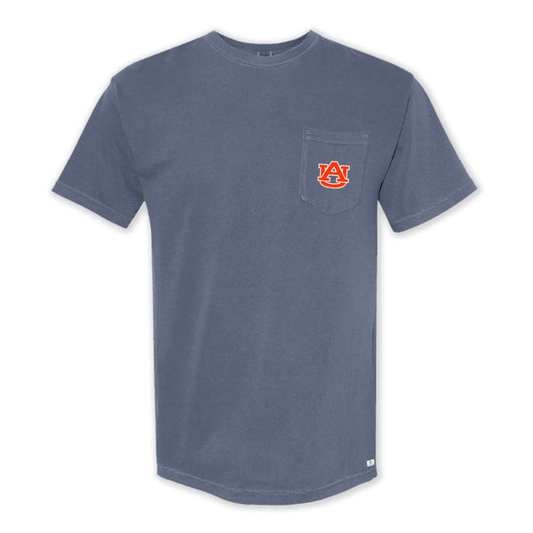 AUBURN AU Interlock Logo Groovy Organic Pocket Tee