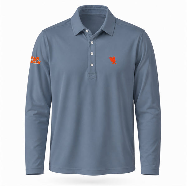 AUBURN War Eagle Logo & Text First Light Long Sleeve Polo