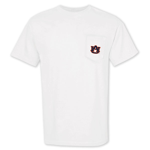 AUBURN AU Interlock Logo Groovy Organic Pocket Tee