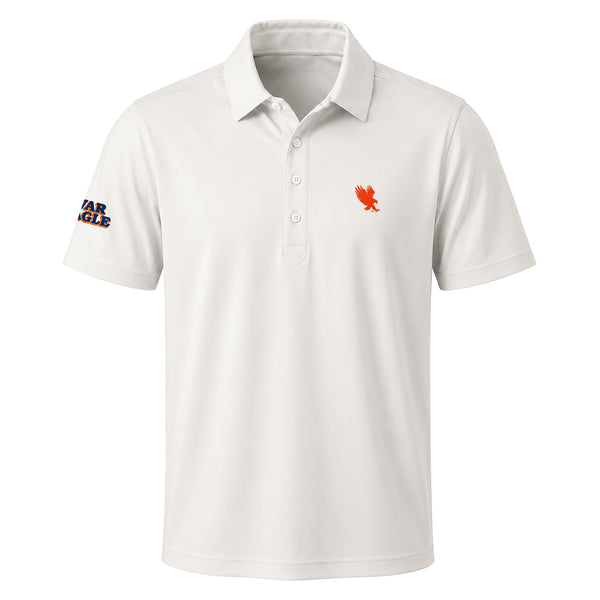 AUBURN War Eagle Logo & Text  First Light Short Sleeve Polo