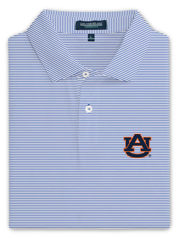 AUBURN AU Interlock Logo Ringer Performance Polo