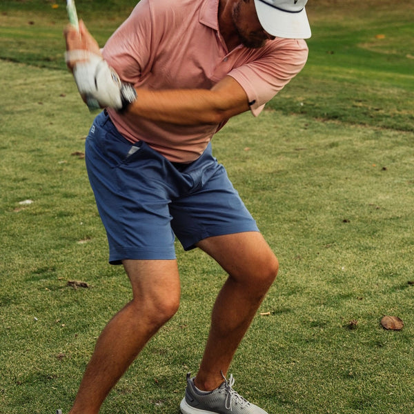 Clayton Natural Performance Golf Short - River Blue