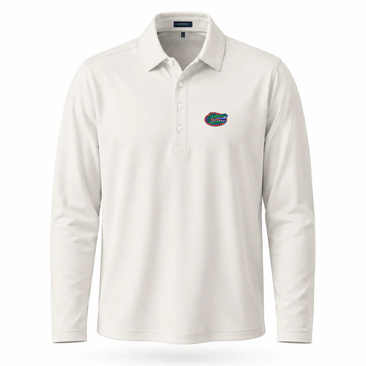UF Gator Head Oval Logo First Light QB - Long Sleeve Polo