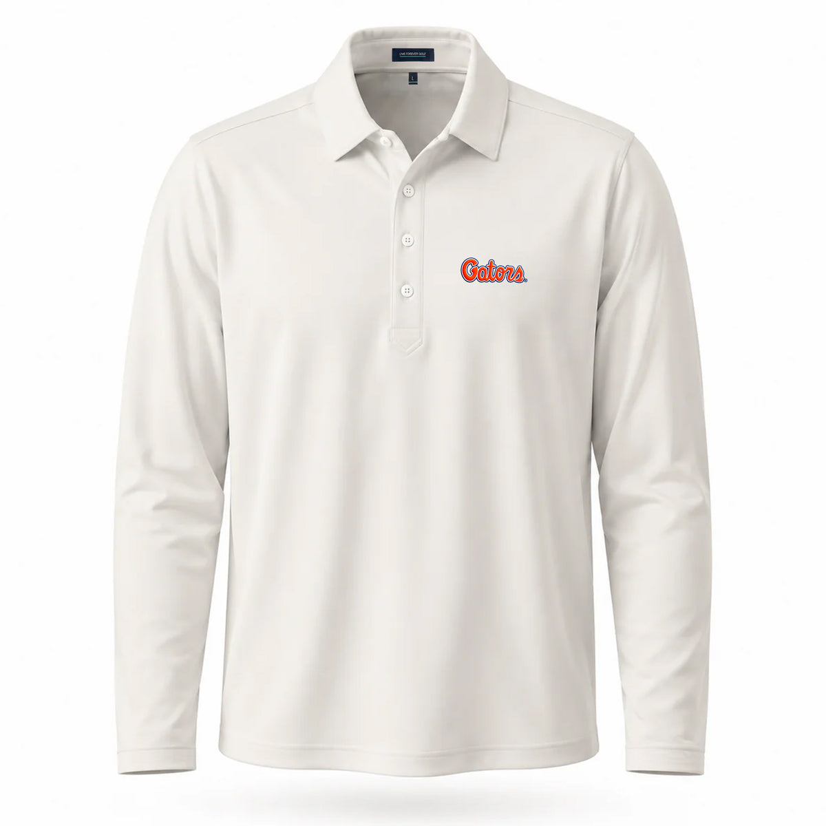 UF Gators Script Logo First Light QB Long Sleeve Polo