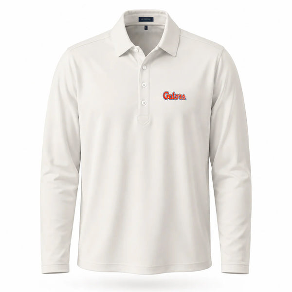 UF Gators Script Logo First Light Long Sleeve Polo