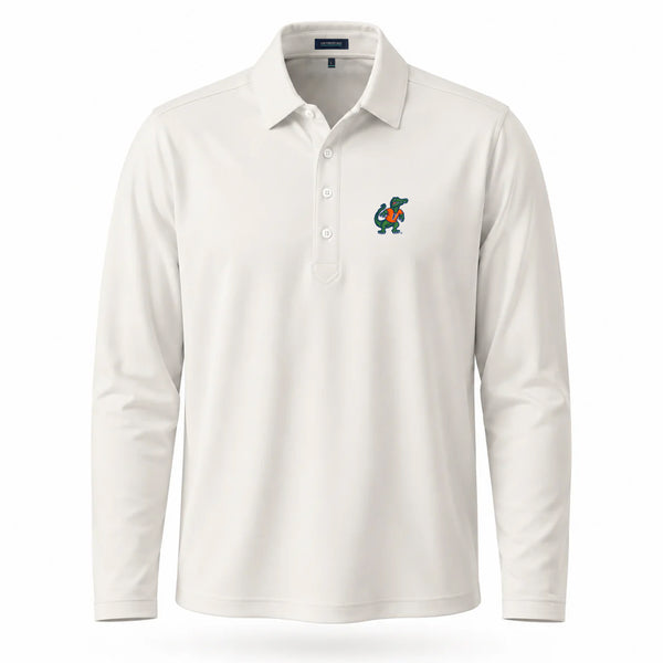 UF Standing Albert Logo First Light Long Sleeve Polo