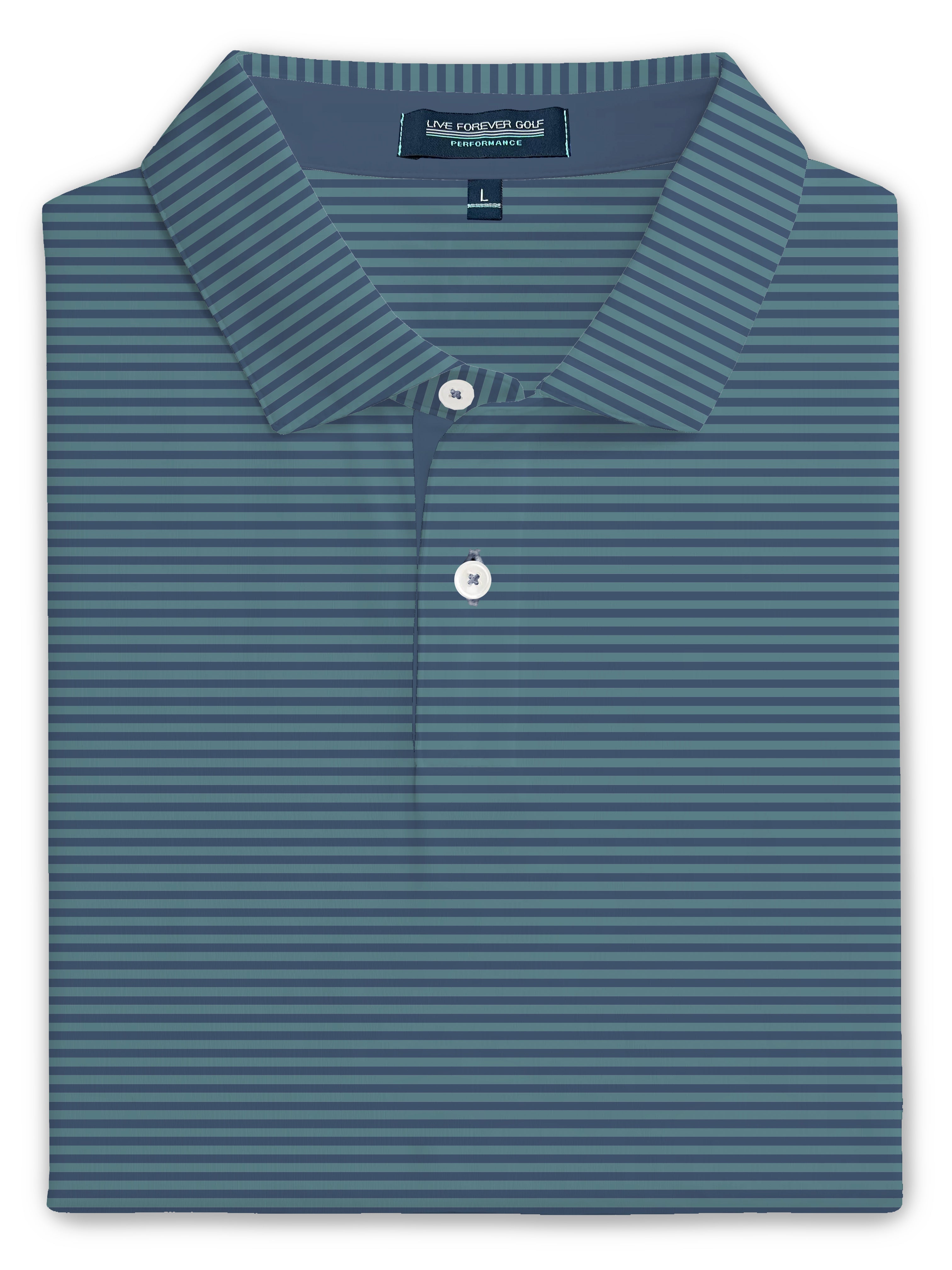 Stripe Show Ringer Performance Polo