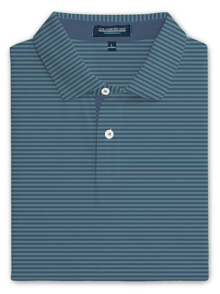 The Stripe Show Ringer Performance Golf Polo – Live Forever Golf