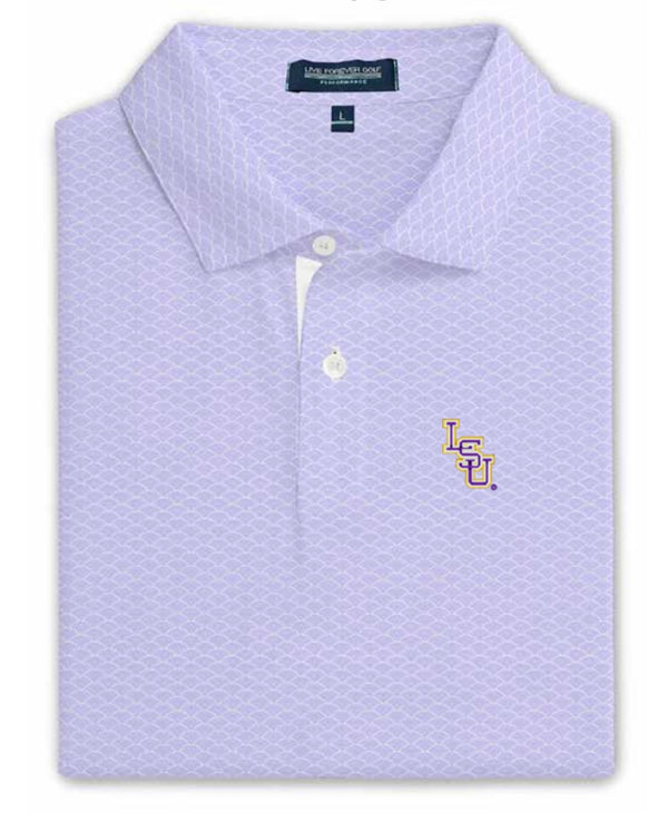 LSU Tigers Baseball Logo Ringer Performance Polo