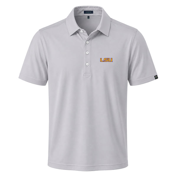 LSU Block Logo First Light Short Sleeve Polo