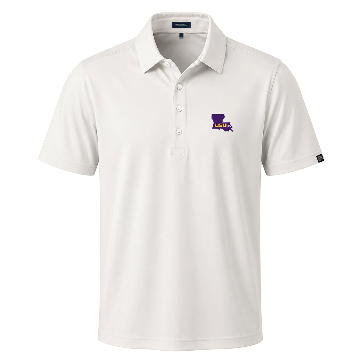 LSU Louisiana Logo First Light Short Sleeve Polo