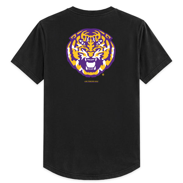 LSU Block & Tiger Head Groovy Organic Pocket Tee