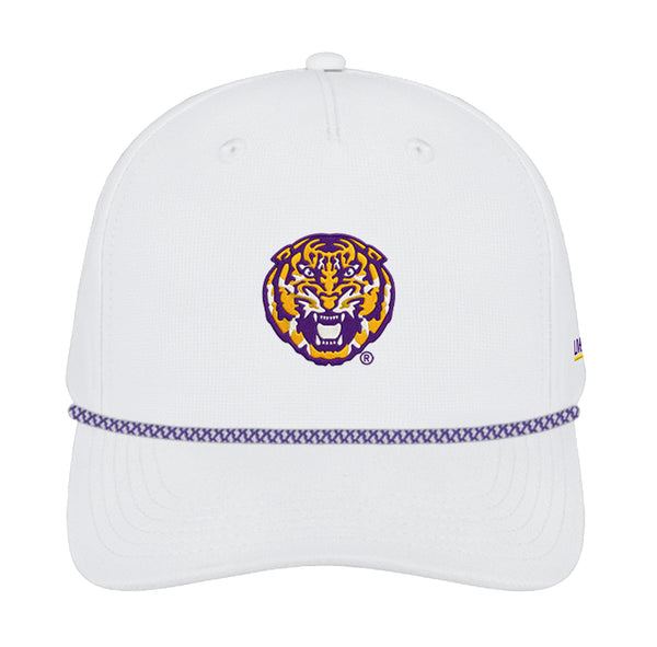 LSU Tiger Head Logo 5 Panel Performance Rope Hat