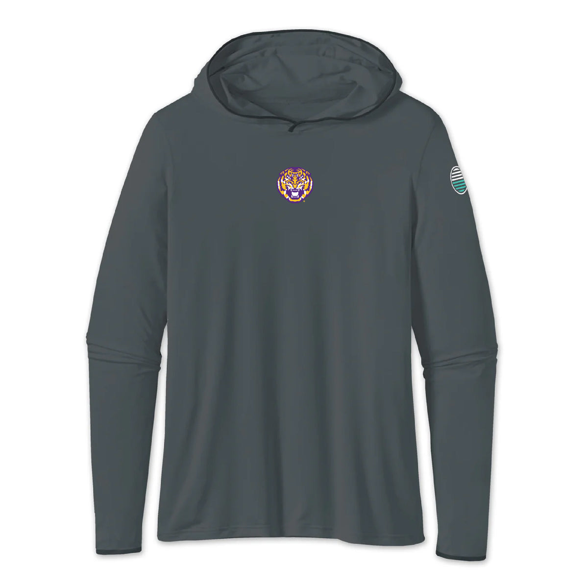LSU Tiger Face Logo Riv Performance Sun Hoodie