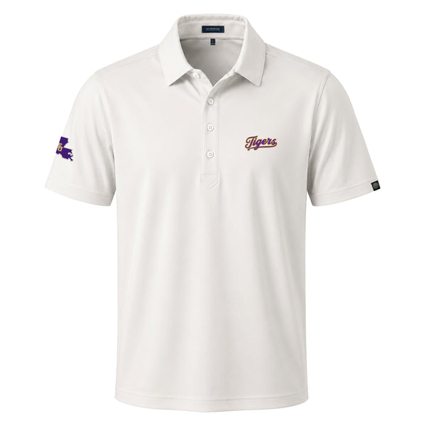 LSU Tigers Script & Louisiana First Light Short Sleeve Polo
