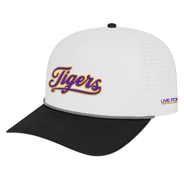 LSU Tigers Script Logo 5 Panel Perforated Performance Hat