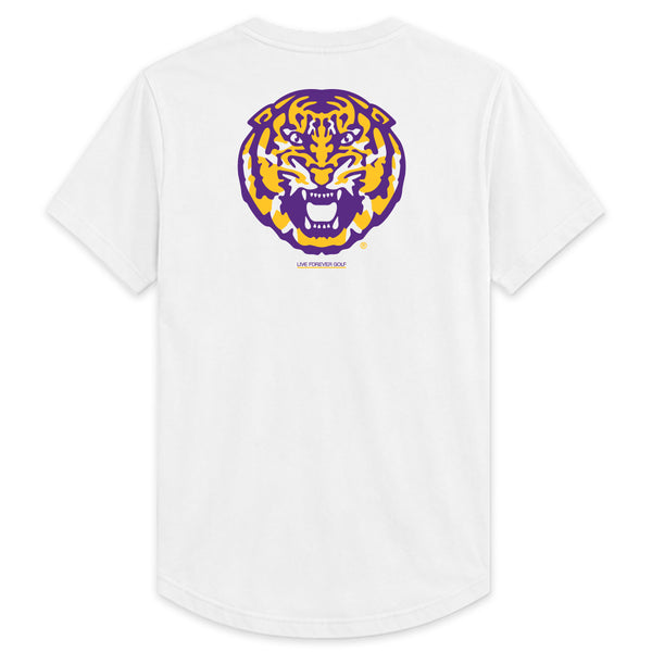 LSU Block & Tiger Head Groovy Organic Pocket Tee