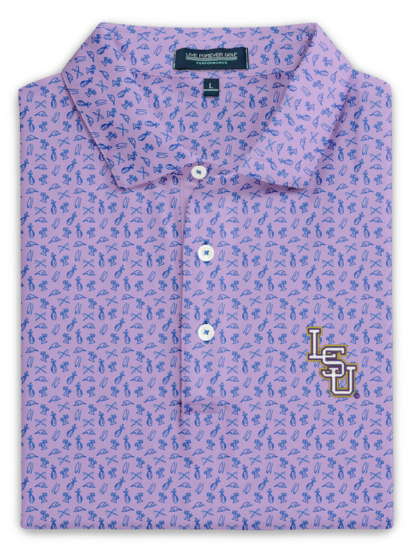 LSU Baseball Logo Ringer Performance Polo