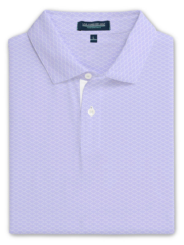 Shell Scales Ringer Performance Golf Polo