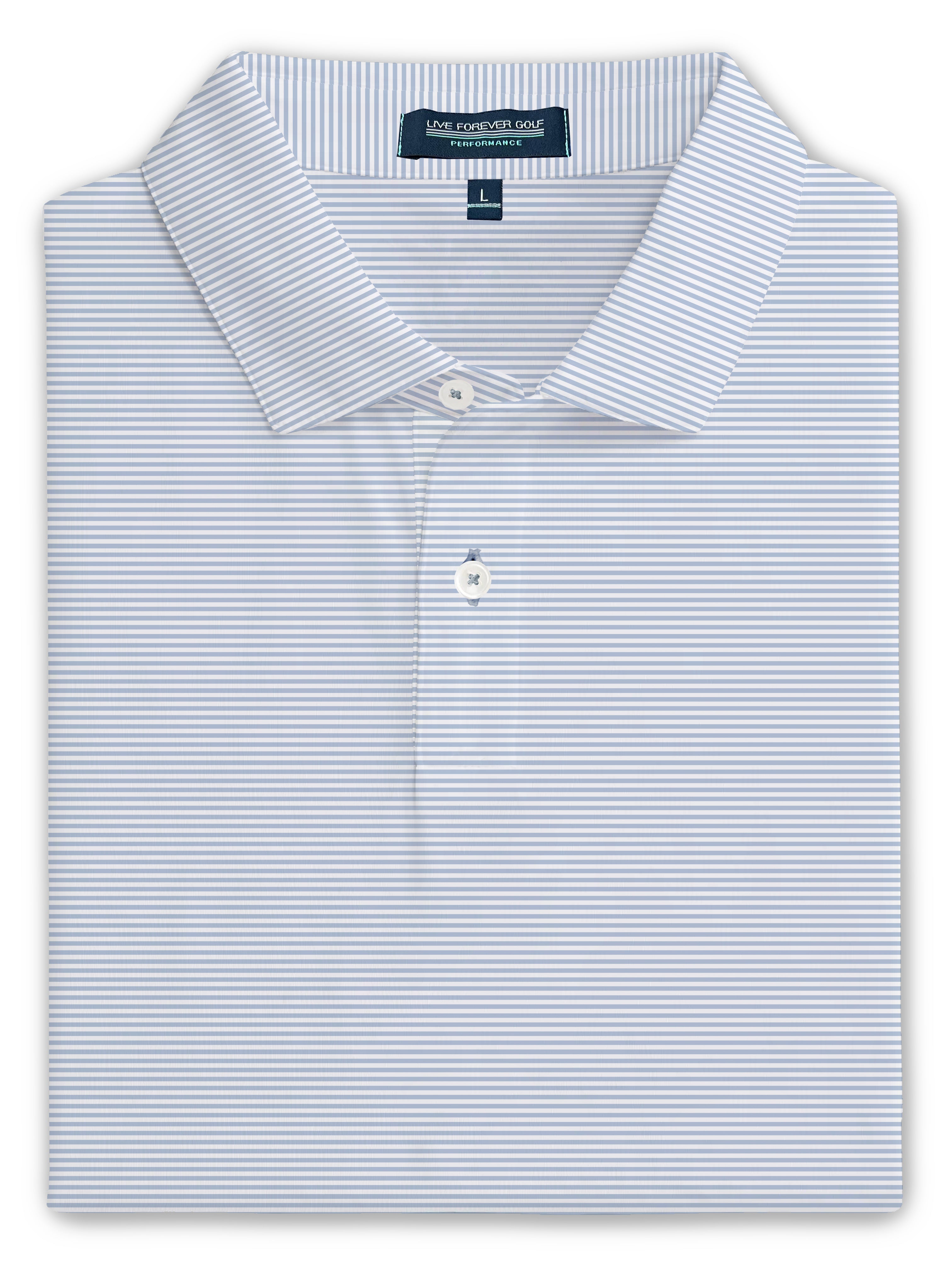 Micro Stripe Ringer Performance Golf Polo – Live Forever Golf