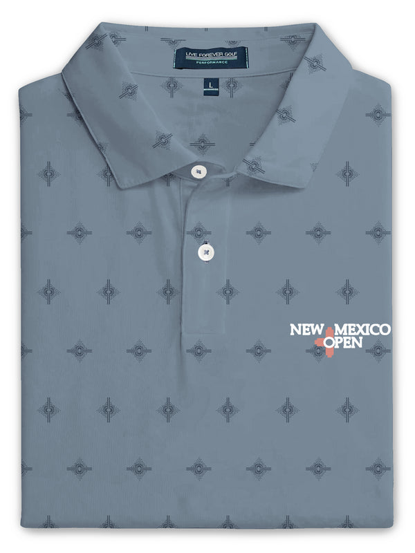 Turtleback Mountain Resort & Golf New Mexico Open - Soft Landing Natural Performance Polo - Aztec Sunset