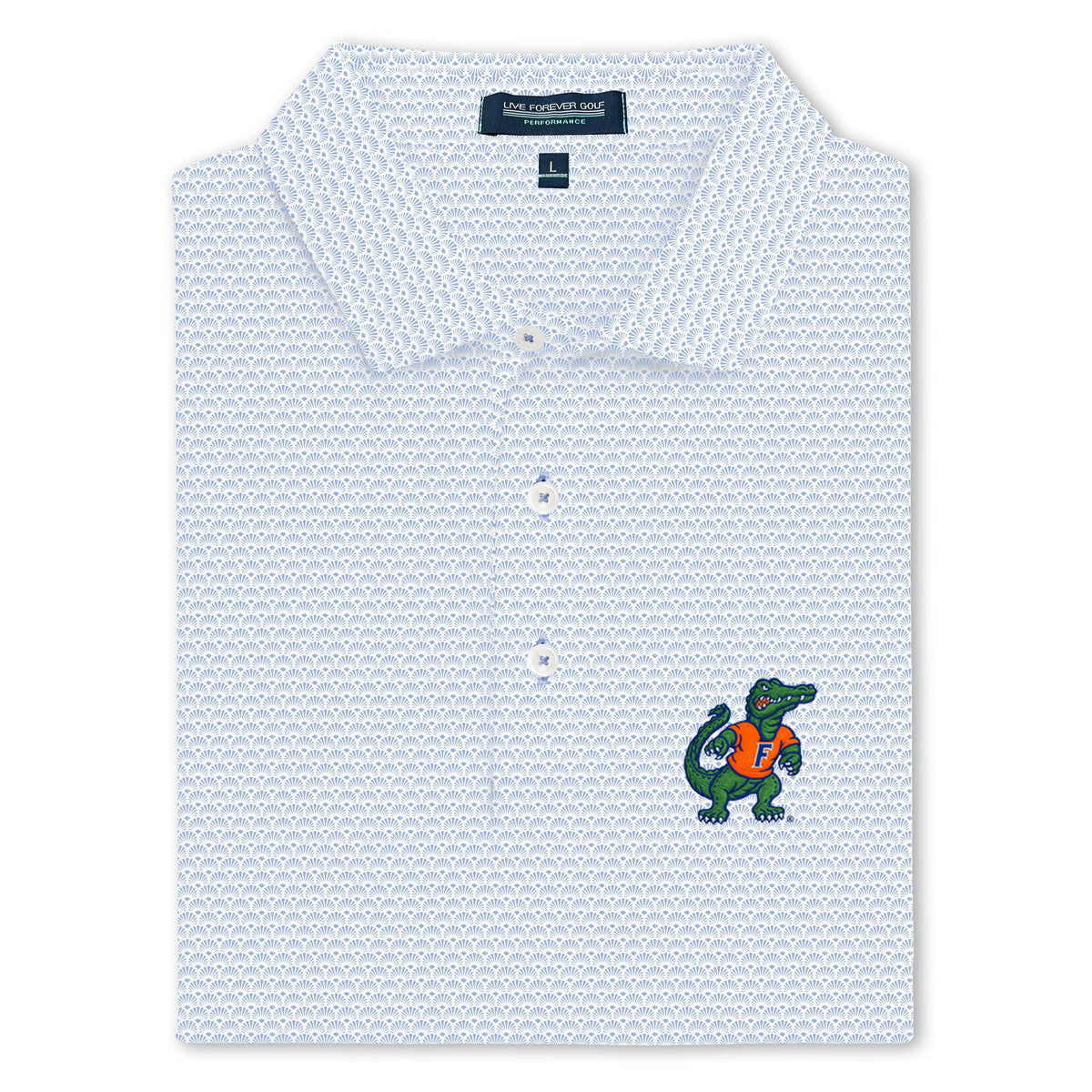 UF Standing Albert Logo Ringer Performance Polo