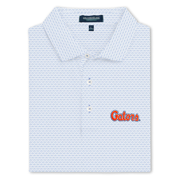 UF Gator Script Logo Ringer Performance Polo