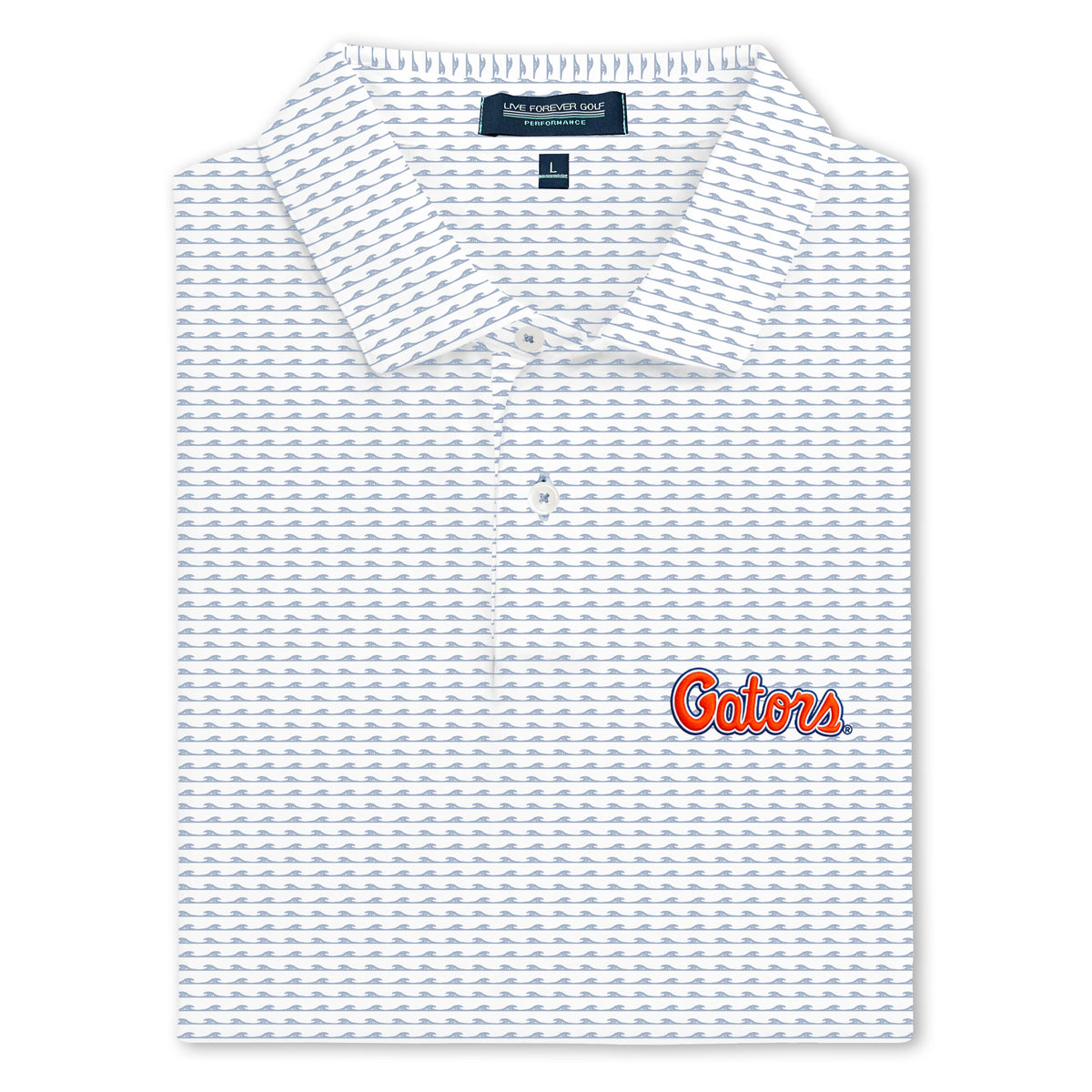 UF Gators Script Logo Ringer Performance Polo