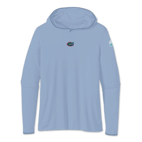 UF Gator Head Oval Logo Riv Performance Sun Hoodie
